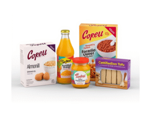 Calcium-fortified foods including plant milk, orange juice, and cereals for dietary supplementation